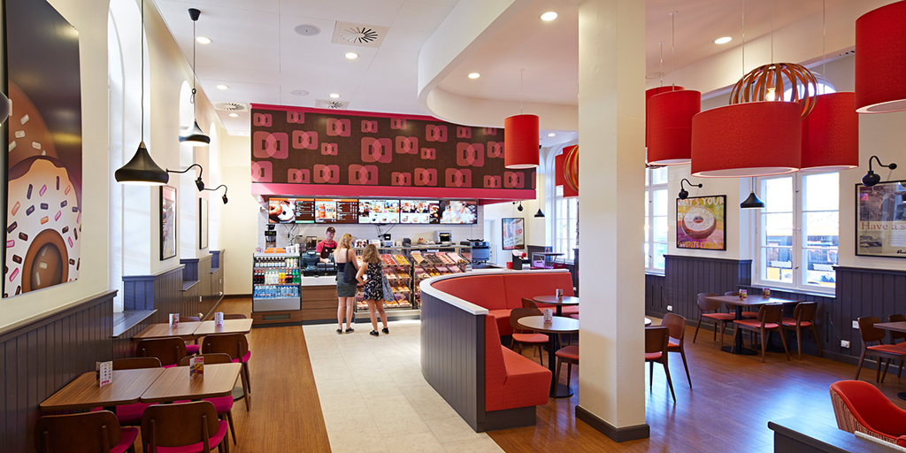Herbert and Taylor - Shop Projects - Dunkin Donuts, Roskilde.